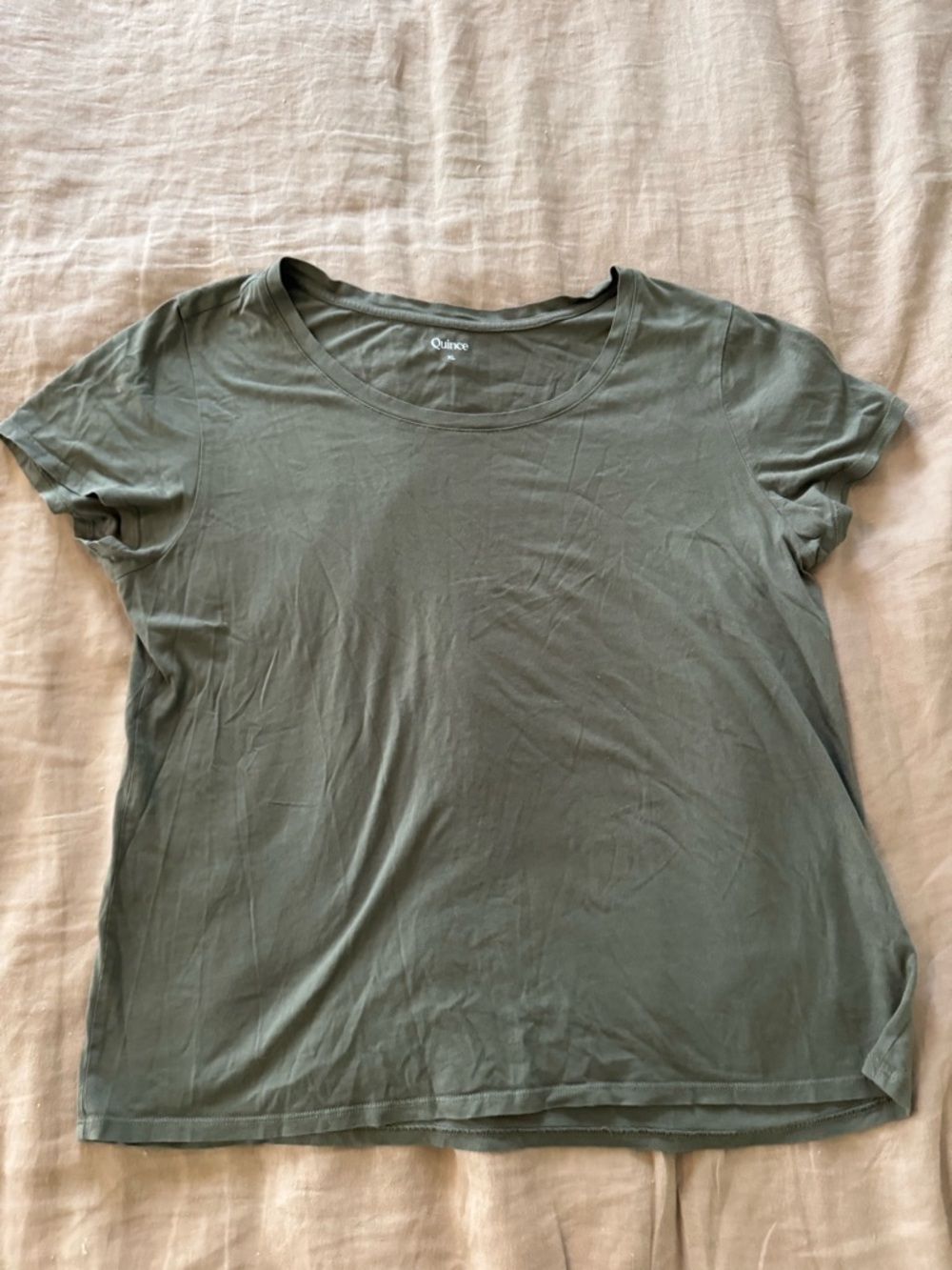 Quince Olive Green Short Sleeve Crew Tee